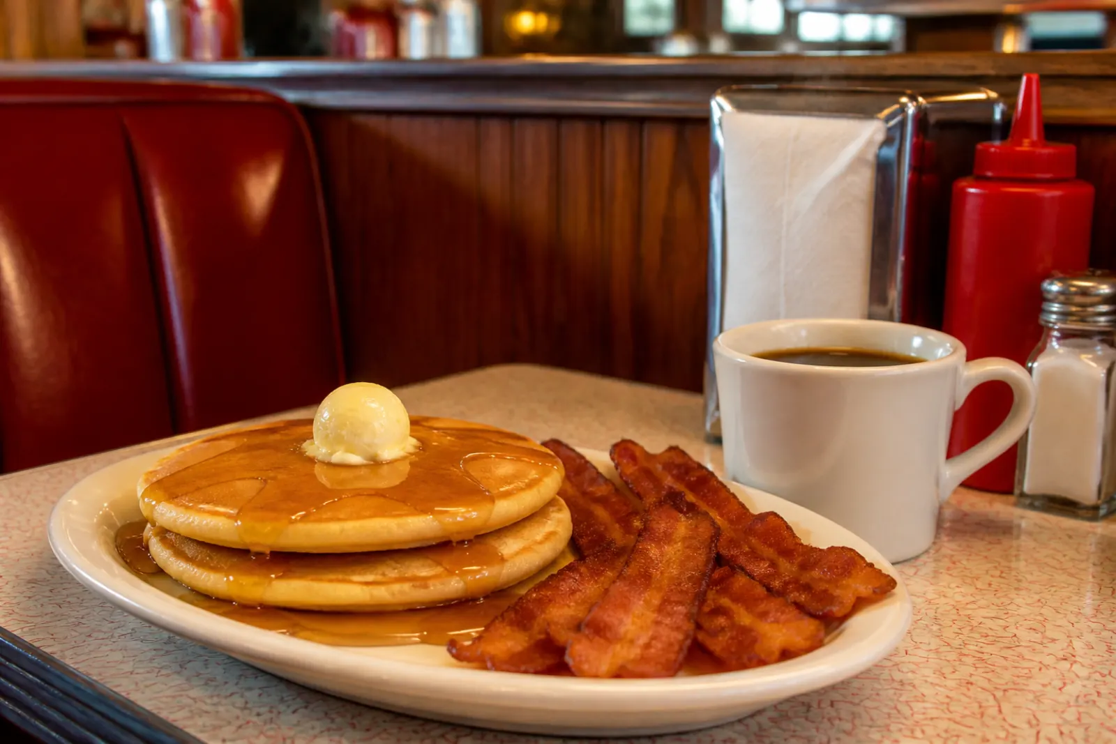 Portions are large. Share a plate and keep walking.